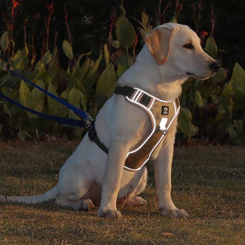 Reflective Pet Harness – Adjustable Safety Vest for Medium to Large Dogs