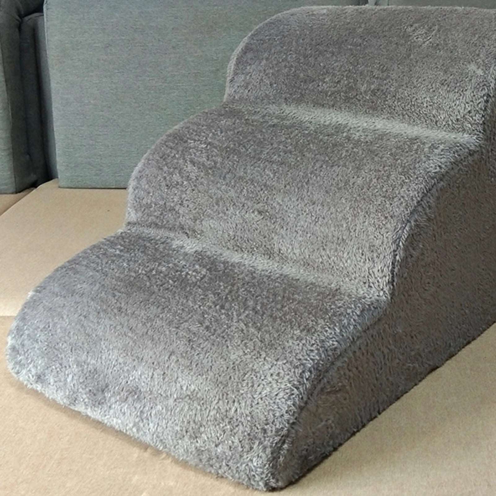 3-Tier Non-Slip Dog Ramp Stairs – Removable and Washable Pet Steps for Beds