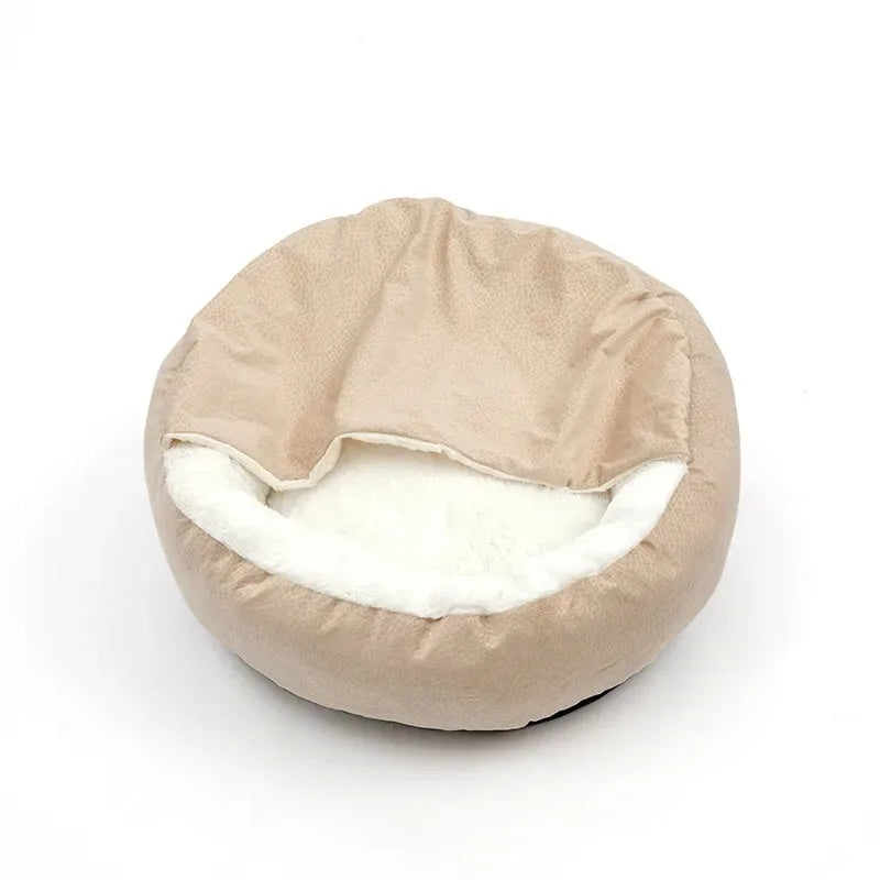 Cozy Hooded Pet Bed – Orthopedic, Warm & Waterproof for Cats & Dogs