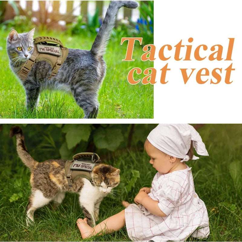 Tactical Dog Harness Vest with Leash – Easy-Control Set for Small Dogs and Puppies