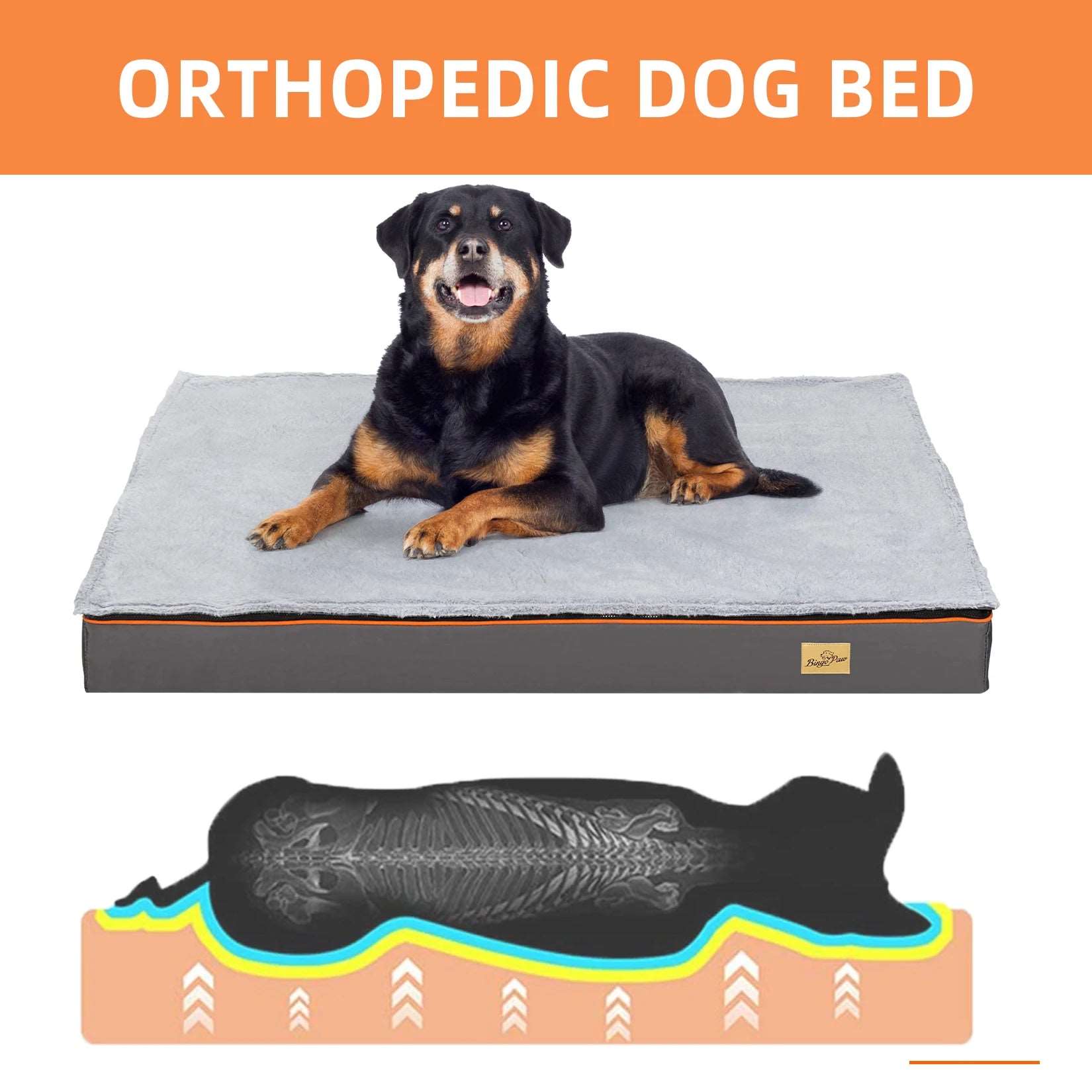 Waterproof Orthopedic Pet Bed – Cushioned & Washable for Large Cats and Dogs