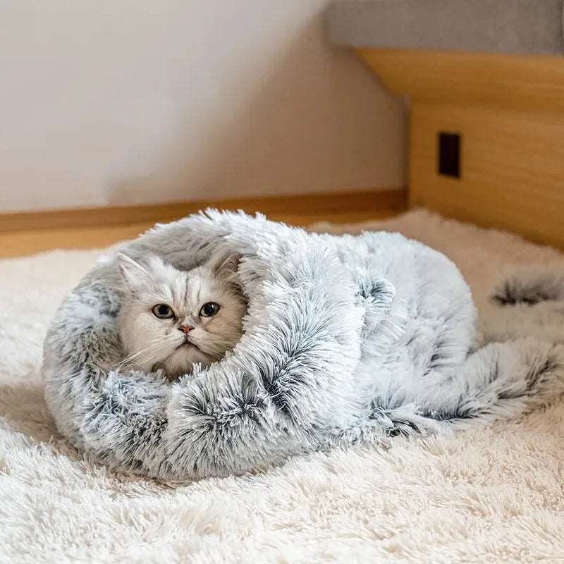 Luxury Winter Plush Pet Sleeping Bag – Windproof and Comfortable Mattress for Cats and Dogs